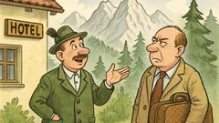 Witz: Ein Hotelbesitzer in Garmisch sagt