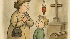 Witz: Klein-Erich wartet aufs grüne Licht