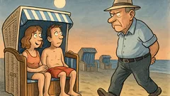 Witz: Onkel Franz arbeitet jetzt am Strand
