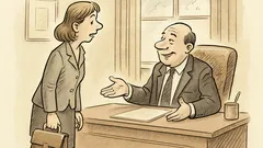 Witz: Arbeitssuchende Sekretärin fragt den Direktor…