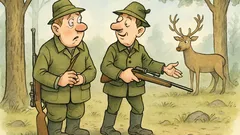Witz: Bei der Jagd fragt Fąfara: „Wie?“