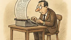 Witz: Ein Mahnbescheid-Widerspruchsformular-Schreibmaschinen-Ausfüller