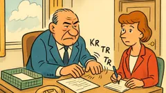 Witz: Direktor Möller diktiert nervös einen Brief