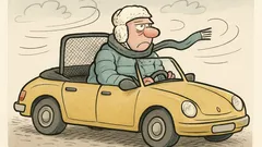 Witz: Ein Windschotte fährt Cabrio...