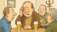 Witz: Elmar seufzt am Stammtisch …