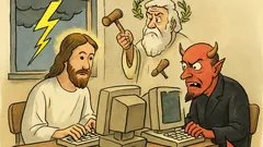 Witz: Jesus und Satan streiten ums Programmieren