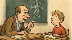 Witz: Der Lehrer fragt Seppi nach Strom