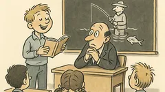 Witz: Mäxchen trägt vor der Klasse ein Gedicht