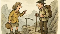 Witz: Die Touristin beschwert sich beim Bergführer …