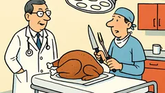 Witz: Oberarzt zum Chirurgen: «Truthahn zerlegen?»