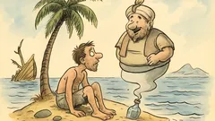 Witz: Ein Mann strandet auf einer Insel…