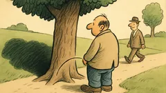 Witz: Ein Baumschatten-Pinkler trifft den Förster…