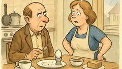 Witz: Schatz, das Ei ist hart…