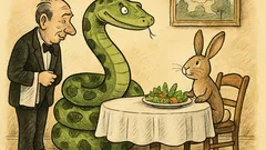 Witz: Eine Anakonda und ein Hase im Restaurant