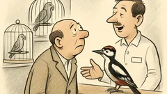 Witz: Herr Meier sucht einen sprechenden Vogel