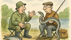 Witz: Zwei Angler prahlen am See