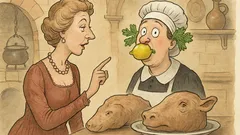 Witz: „Johanna, heute Abend Kalbskopf servieren…“