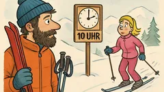 Witz: Petra verabredet sich auf der Skipiste