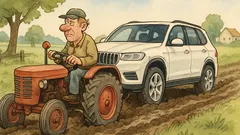 Witz: Je besser der Geländewagen, desto weiter...