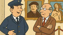 Witz: Nach dem ersten Arbeitstag im Museum…