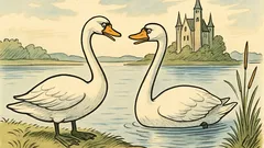 Witz: Ein Schwan fragt den anderen: „Pläne?“