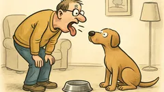 Witz: Paul bringt dem Hund Bellen bei