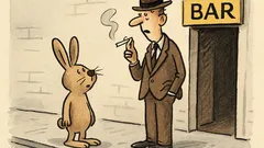 Witz: Häschen und der Engländer vorm Lokal