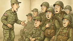 Witz: Ein US-Sergeant kündigt 200-Meter-Sprünge an