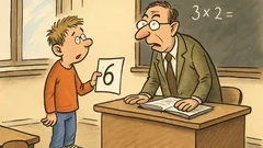 Witz: Herr Lehrer, warum Mathe eine Sechs?