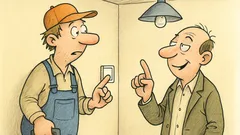 Witz: Ein Kunde fragt den Elektriker…