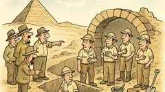 Witz: In Ägypten entdecken Archäologen Archäologen.