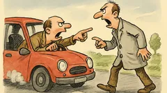 Witz: Ein Autofahrer schreit „Aus dem Weg!“