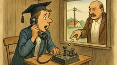 Witz: Student telegrafiert nach Hause: Wo bleibt Geld?