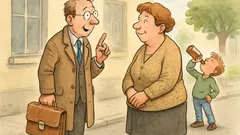 Witz: Der Lehrer trifft Frau Knispel