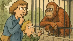 Witz: Klaus geht mit Mama in den Zoo