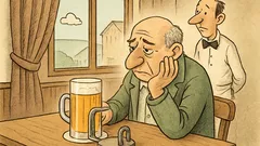 Witz: Ein Mann sitzt in einer Beiz