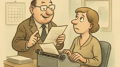 Witz: Der Chef liest den Mahnbrief