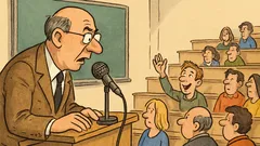 Witz: Der Professor spricht ins Mikrofon…