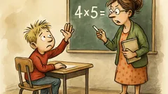 Witz: Fritzchen, was ist 4×5?