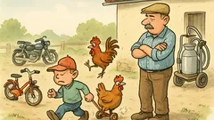 Witz: Der älteste Sohn will ein Motorrad