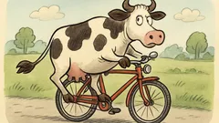 Witz: Warum dürfen Kühe nicht Fahrrad fahren?
