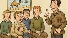 Witz: Jugendgruppe diskutiert Seelenwanderung – Wilhelm fürchtet Kamel