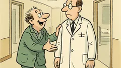 Witz: Neuer Doktor auf Visite im Irrenhaus