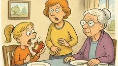 Witz: Ingrid isst aus Versehen den Wurm…