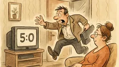 Witz: Kowalski stürzt nach Feierabend zum Fernseher