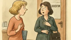 Witz: Elke fragt ihre Freundin im Büro