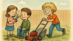 Witz: Alle Kinder schneiden Haare – nur Andrea…