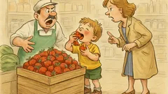 Witz: Mäxchen greift im Supermarkt zu