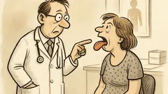 Witz: Internist: „Ihre Zunge gefällt mir nicht“