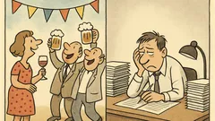 Witz: Lieber Feste feiern als fest arbeiten